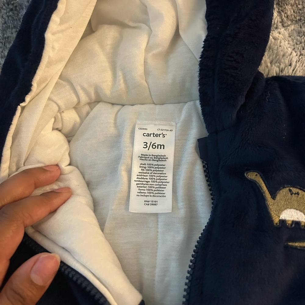Okie Dokie Navy Blue Baby Jacket